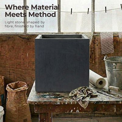 IDEALIST Lite Square Box Contemporary Light Concrete Planter