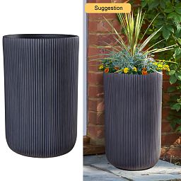 IDEALIST Lite Ribbed Cylinder Outdoor Planter