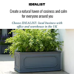 IDEALIST Lite Faux Lead Chelsea Light Concrete Through Planter