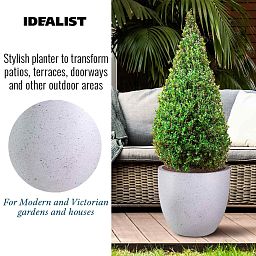IDEALIST Lite Contemporary Light Concrete Egg Planter