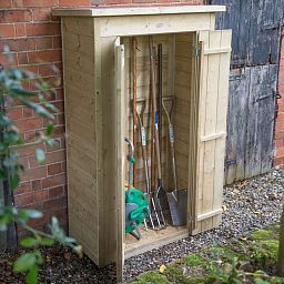 Installed Outdoor Pressure Treated Wooden Shiplap Pent Tall Garden Store by Forest Garden