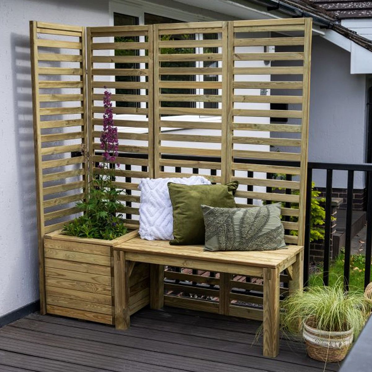 Outdoor Wooden Modular Seating by Forest Garden