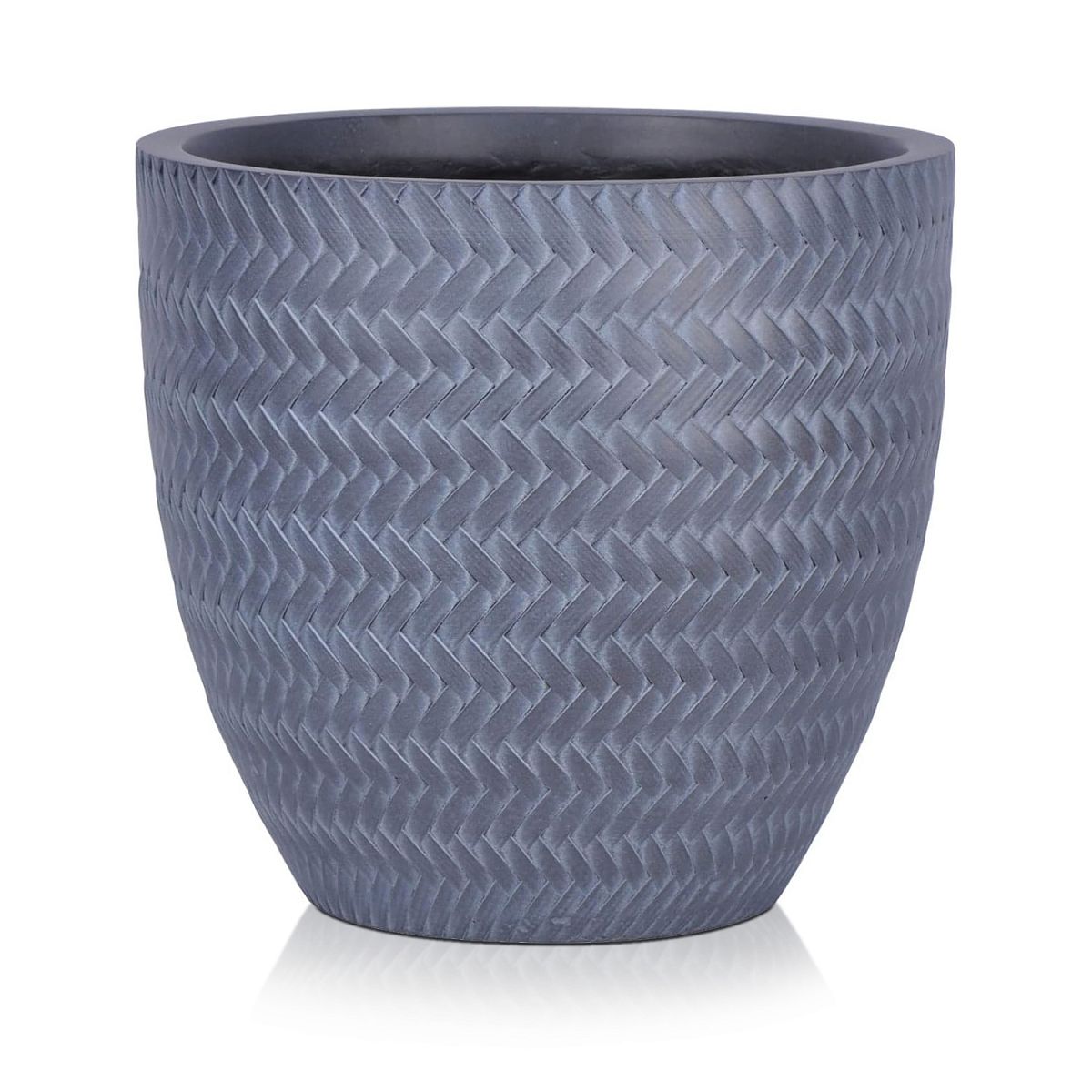IDEALIST Lite Plaited Style Round Planter Outdoor Plant Pot