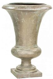Amphora Vase Verdrigris-bronze Round Tall Polystone Outdoor Planter