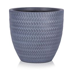 IDEALIST Lite Plaited Style Round Planter Outdoor Plant Pot