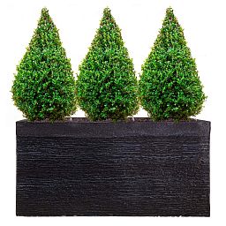 IDEALIST Lite Ribbed Light Concrete Trough Planter