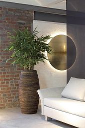 Magellan Abaca Round Tall Polystone Indoor Planter