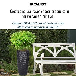 IDEALIST Lite Mosaic Style Tall Round Vase Planter Outdoor Plant Pot