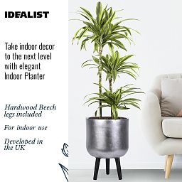 IDEALIST Lite Round Planter on Legs, Round Pot Plant Stand Indoor