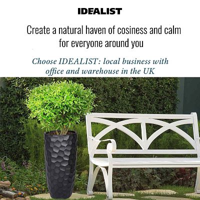 IDEALIST Lite Mosaic Style Tall Round Vase Planter Outdoor Plant Pot