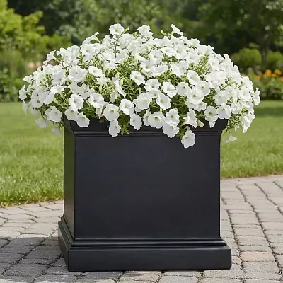 IDEALIST Lite Victorian Box Square Light Stone Outdoor Planter