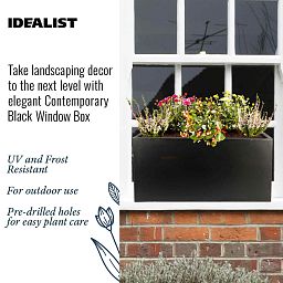 IDEALIST Lite Contemporary Light Concrete Trough Planter
