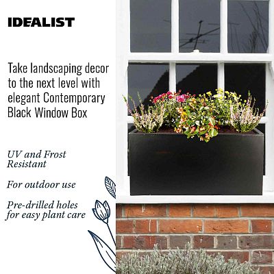 IDEALIST Lite Contemporary Light Concrete Trough Planter