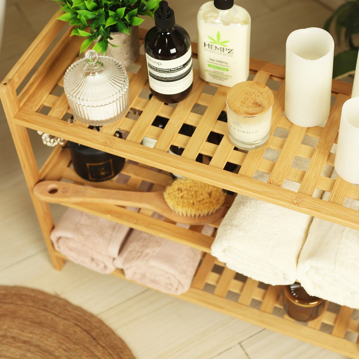 Froppi Bamboo Multi-Purpose Shoe Rack for Shoe Storage 3-Tier Wooden Shoe Shelf and Organiser
