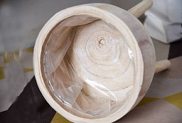 HORTICO GAIA Wooden House Planter with Legs, Tall Indoor Plant Pot Stand with Waterproof Liner