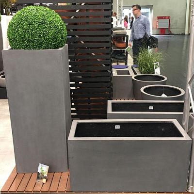 Tall Fiberstone Square Planter by Idealist Premium BOUVY