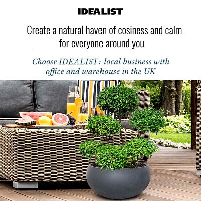 IDEALIST Lite Classic Smooth Bowl Outdoor Planter
