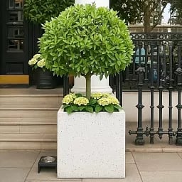 IDEALIST Lite Square Box Contemporary Marble Light Concrete Planter