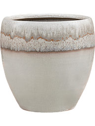 Amora Couple Glazed Clay Round Planter