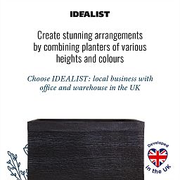 IDEALIST Lite Ribbed Light Concrete Trough Planter