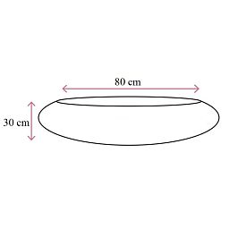 Round Fiberstone Bowl Glossy Tara Planter by Idealist Premium