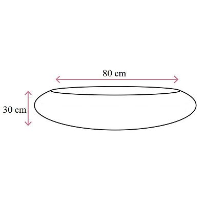 Round Fiberstone Bowl Glossy Tara Planter by Idealist Premium