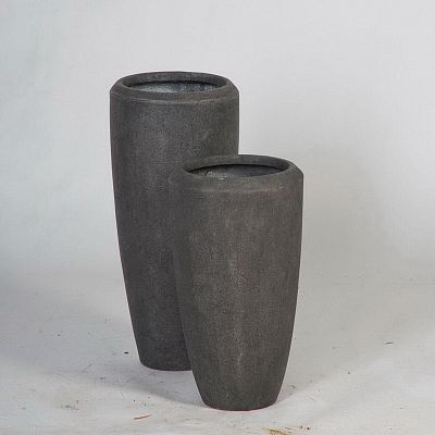 Composits Polystone Partner Round Tall Indoor Planter Pot