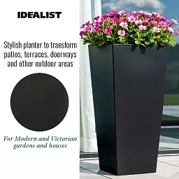 IDEALIST Lite Tall Tapered Contemporary Light Concrete Planter
