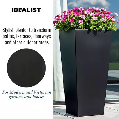 IDEALIST Lite Tall Tapered Contemporary Light Concrete Planter