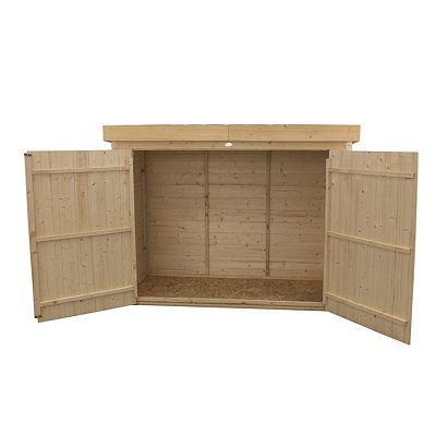 Installed Outdoor Pressure Treated Wooden Shiplap Pent Outdoor Store by Forest Garden