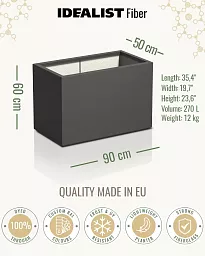 AXIS Trough Outdoor Fiberglass Planter