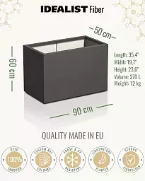 AXIS Trough Outdoor Fiberglass Planter