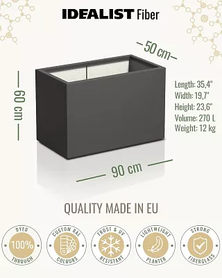 AXIS Trough Outdoor Fiberglass Planter