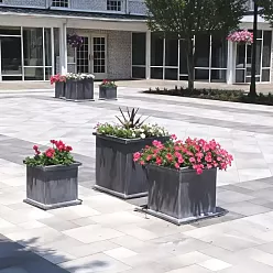 Grosvenor Fiberglass Square Antique FL Planter Pot In/Out