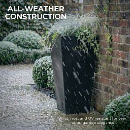 Set of IDEALIST Lite Light Concrete Garden Tall Planters, Outdoor Plant Pots with Tapered Shape