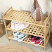 Froppi Bamboo Multi-Purpose Shoe Rack for Shoe Storage 3-Tier Wooden Shoe Shelf and Organiser