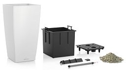 LECHUZA CUBICO Color Square Tall Poly Resin Self-watering Planter