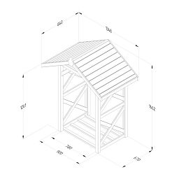 Outdoor Wooden Apex Wall Log Store by Forest Garden
