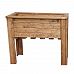 Rustic Scandinavian Redwood Raised Bed Outdoor Planter on Legs by HORTICO