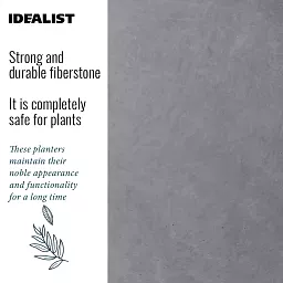 IDEALIST Lite Contemporary Light Concrete High Trough Planter