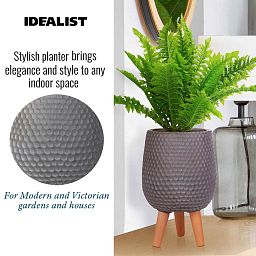 IDEALIST Lite Honeycomb Style Egg Planter on Legs, Round Pot Plant Stand Indoor