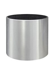 President Round Aluminium brushed Indoor Planter