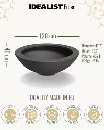 DISC Bowl Outdoor Fiberglass Planter