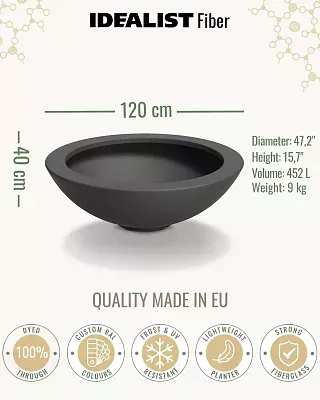 DISC Bowl Outdoor Fiberglass Planter
