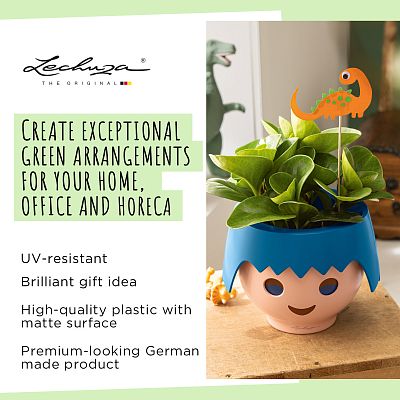 LECHUZA OJO Round Poly Resin Indoor Self-watering Planter