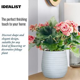 IDEALIST Lite Plaited Style Table and Hanging Plant Pot Dual Use Indoor Egg Planter