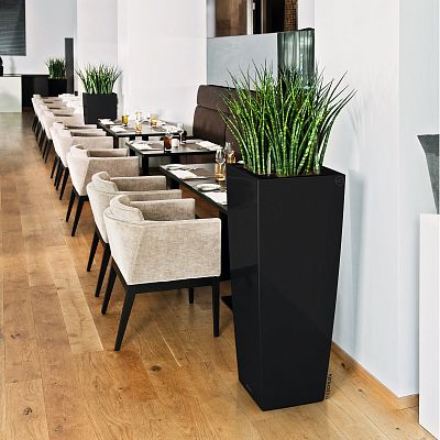 LECHUZA CUBICO ALTO Square Tall Poly Resin Self-watering Planter