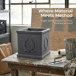 IDEALIST Kensington Light Stone Square Garden Planter