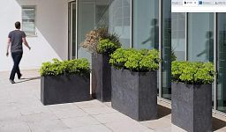 DIVISION Rectangle Outdoor Concrete GRC Planter