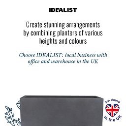 IDEALIST Lite Window Box Light Concrete Planter Set